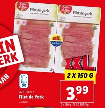 Lidl Filet de york aanbieding