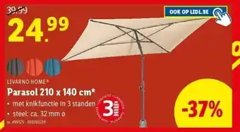 Lidl Parasol 210 x 140 cm* aanbieding
