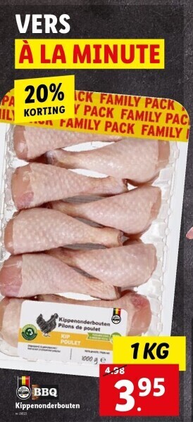 Lidl Kippenonderbouten aanbieding