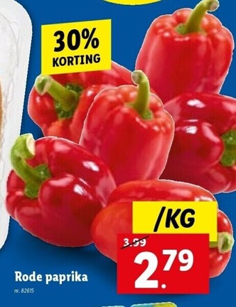 Lidl Rode paprika aanbieding