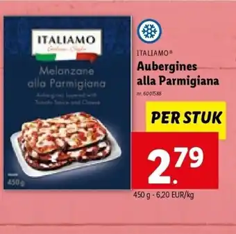 Lidl Aubergines alla parmigiana aanbieding