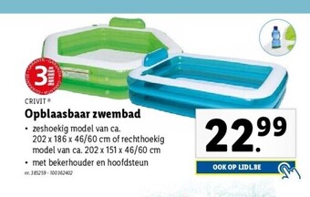 Lidl Opblaasbaar zwembad aanbieding
