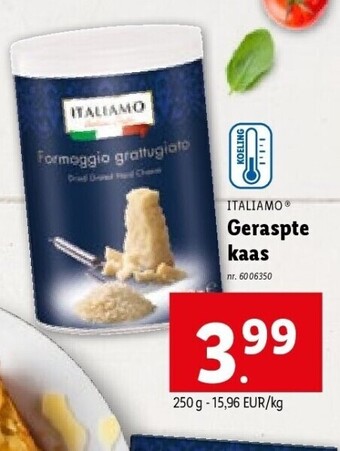 Lidl Geraspte kaas aanbieding