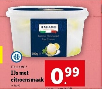 Lidl Ijs met citroensmaak aanbieding