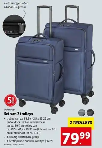 Set van 2 trolleys