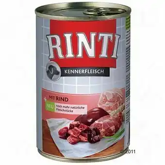 Zooplus 6x400g Rinti "Kennerfleisch" Eend Hondenvoer aanbieding