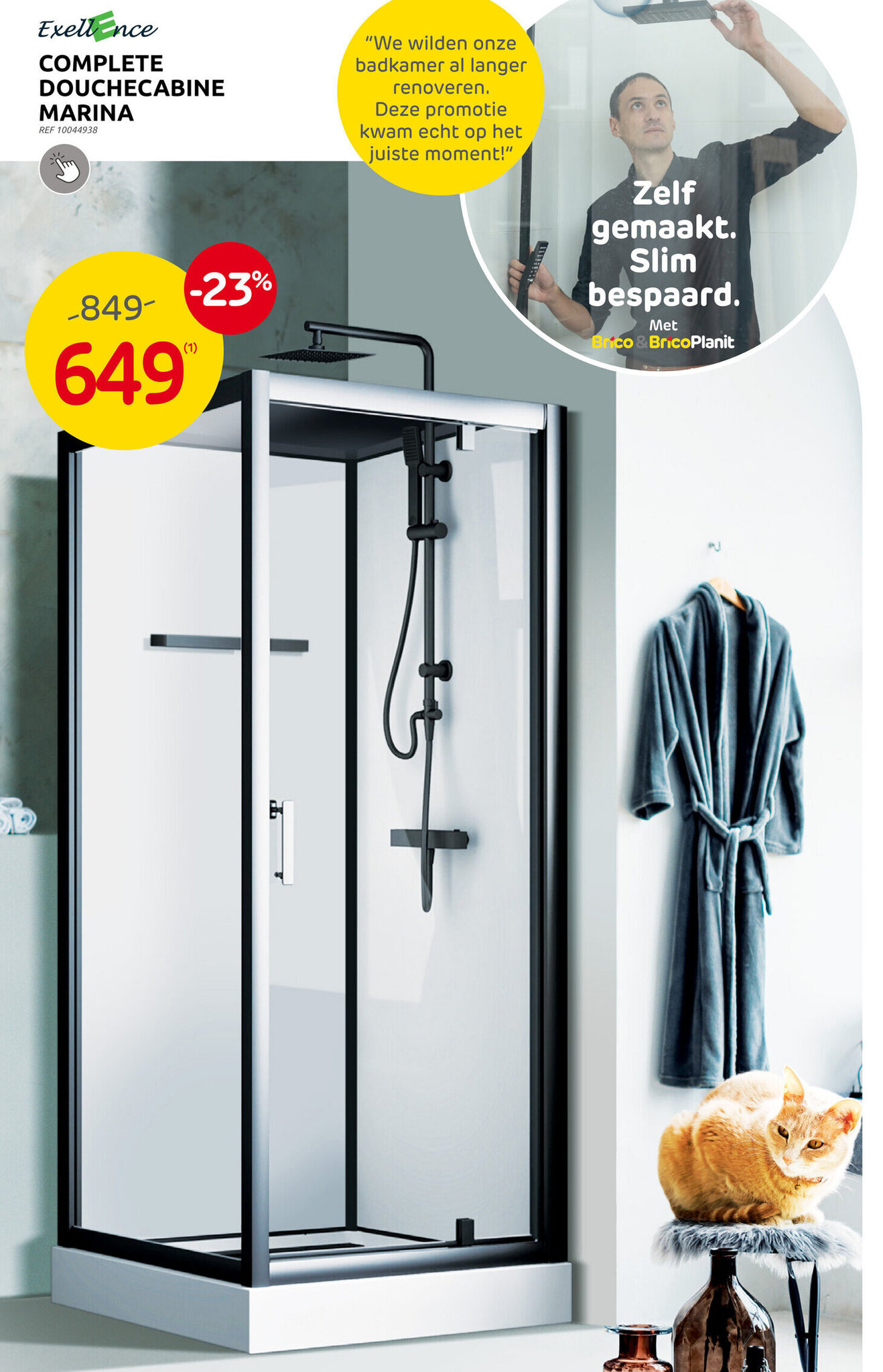 COMPLETE DOUCHECABINE MARINA promotie bij Brico