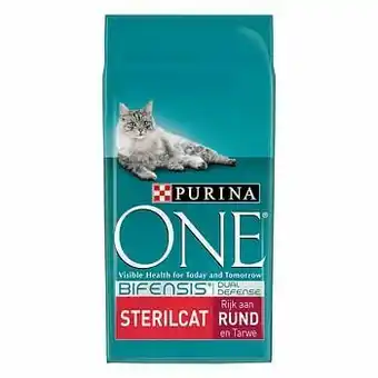 Zooplus 3kg Sterilcat met Rund Purina One Kattenvoer aanbieding