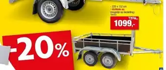 Aanhangwagen - dubbele as.