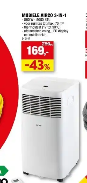 Hubo Mobiele airco 3-in-1 aanbieding