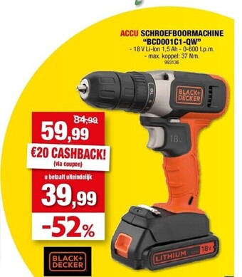 Hubo Accu schroefboormachine “bcd001c1-qw” aanbieding