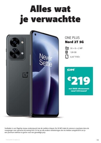Base One plus nord 2t 5g aanbieding