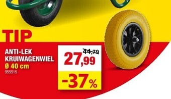 Anti-lek kruiwagenwiel ø 40 cm