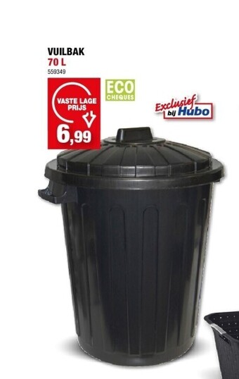 Hubo Vuilbak 70 l aanbieding