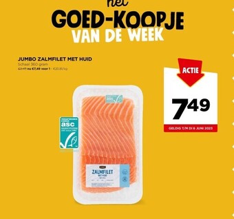 Jumbo Jumbo zalmfilet met huid aanbieding