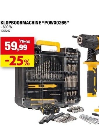 Hubo Klopboormachine “powx0265” - 800 w. aanbieding