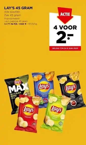 Jumbo Lay’s 45 gram aanbieding
