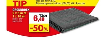 Hubo Gronddoek 2 x 5 m of 1 x 10 m aanbieding