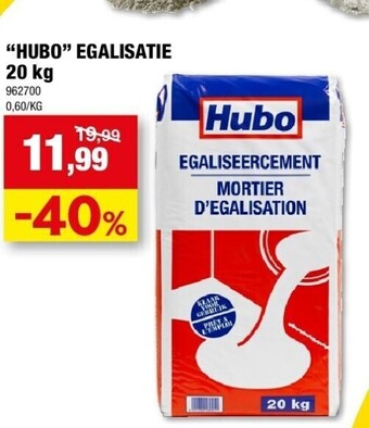 Hubo “hubo” egalisatie 20 kg aanbieding