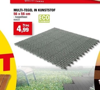 Hubo Multi-tegel in kunststof 56 x 56 cm aanbieding