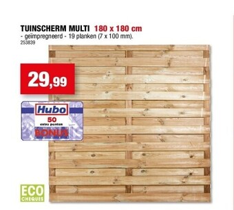 Hubo Tuinscherm multi 180 x 180 cm aanbieding