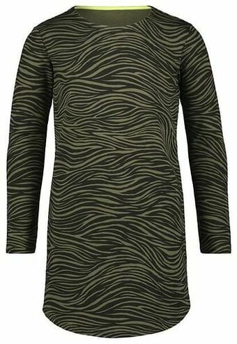 HEMA HEMA Kinderjurk Zebra Legergroen (legergroen) aanbieding