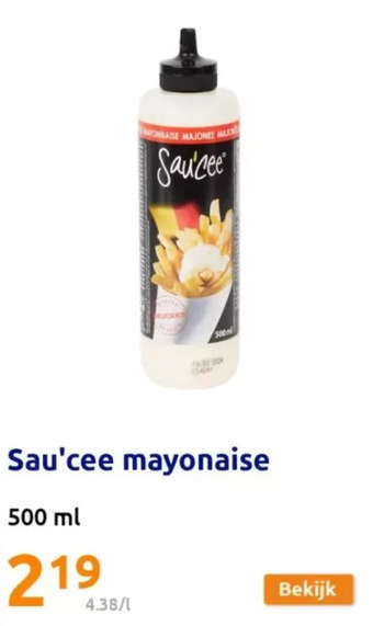 Action Sau'cee mayonaise aanbieding