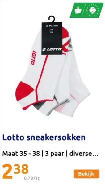 Action Lotto sneakersokken aanbieding