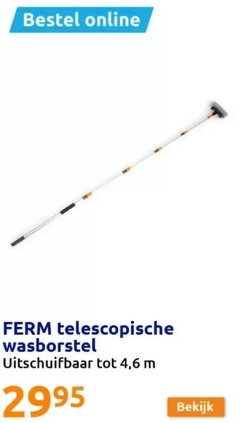 Action Ferm telescopische wasborstel aanbieding