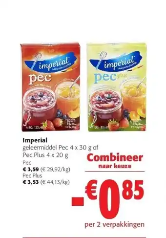 Colruyt Imperial geleermiddel pec 4 x 30 g of pec plus 4 x 20 g pec aanbieding