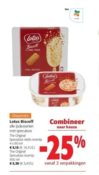Colruyt Lotus biscoff alle ijsdesserten met speculoos the original aanbieding