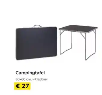 Campingtafel 80×60 cm, inklapbaar
