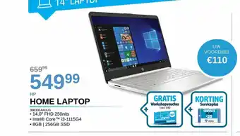 AUVA HP Home Laptop Intel Core i3-1115G4 36B30EA#UUG aanbieding