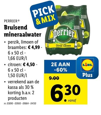 Lidl Perrier Bruisend mineraalwater aanbieding