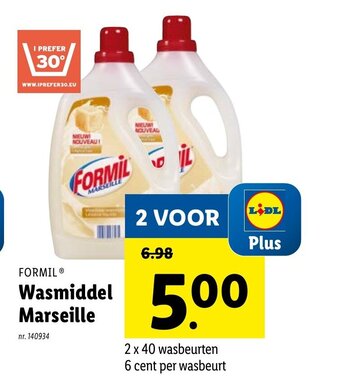 Lidl Formil Wasmiddel Marseille aanbieding