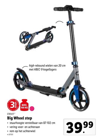 Lidl Crivit Big Wheel step aanbieding