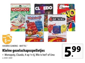 Lidl Kleine gezelschapsspelletjes aanbieding