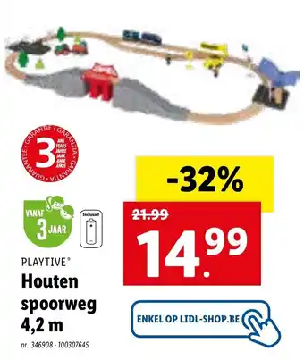 Lidl Playtive Houten spoorweg 4,2 m aanbieding