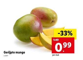 Lidl Gerijpte mango aanbieding