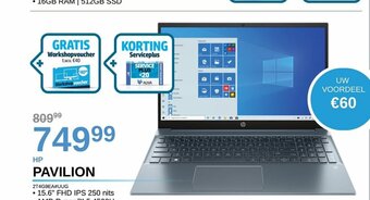 HP Pavilion 2T4G9EA#UUG Gratis Workshopvoucher