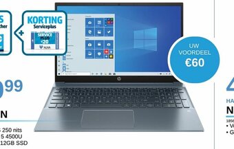 AUVA HP Pavilion 2T4G9EA#UUG Korting Serviceplus aanbieding