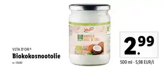 Lidl Vita D'Or Biokokosnootolie aanbieding