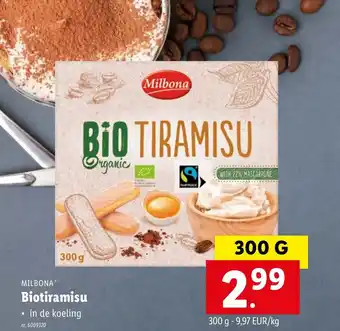 Lidl Milbona Biotiramisu 300g aanbieding