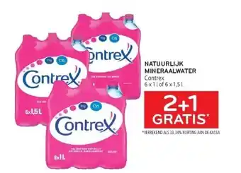 Natuurlijk mineraalwater contrex 6 x 1 l of 6 x 1,5 l