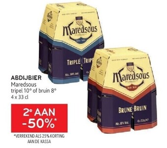 Alvo Abdijbier maredsous tripel 10° of bruin 8° 4 x 33 cl aanbieding