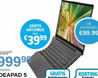 AUVA Lenovo Ideapad 5 82FG00N7MB Gratis Antivirus aanbieding