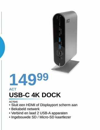 Act USB-C 4K Dock AC7045