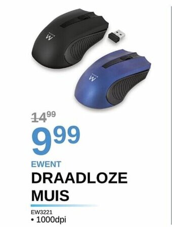 AUVA Ewent Draadloze Muis EW3221 aanbieding