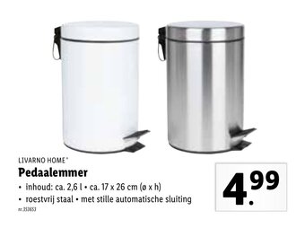 Lidl Livarno Home Pedaalemmer aanbieding