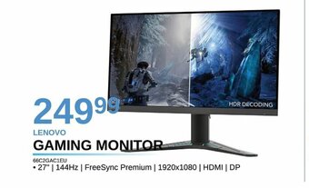 AUVA Lenovo Gaming Monitor 66C2GAC1EU aanbieding